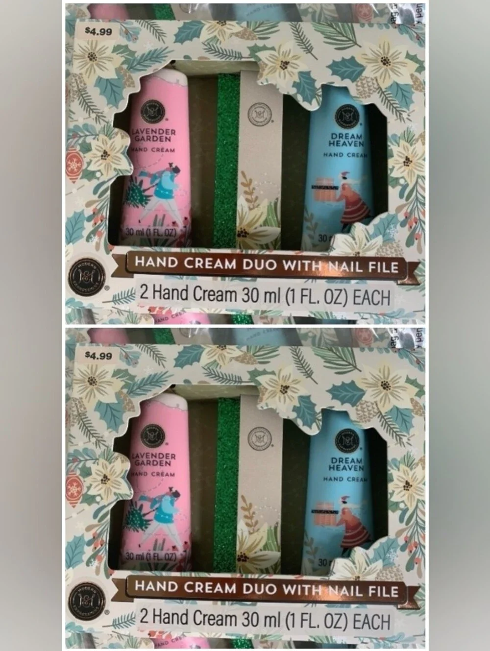 2 Sets Of Lavender Garden & Dream Heaven Hand Cream Duo with Nail File - New!